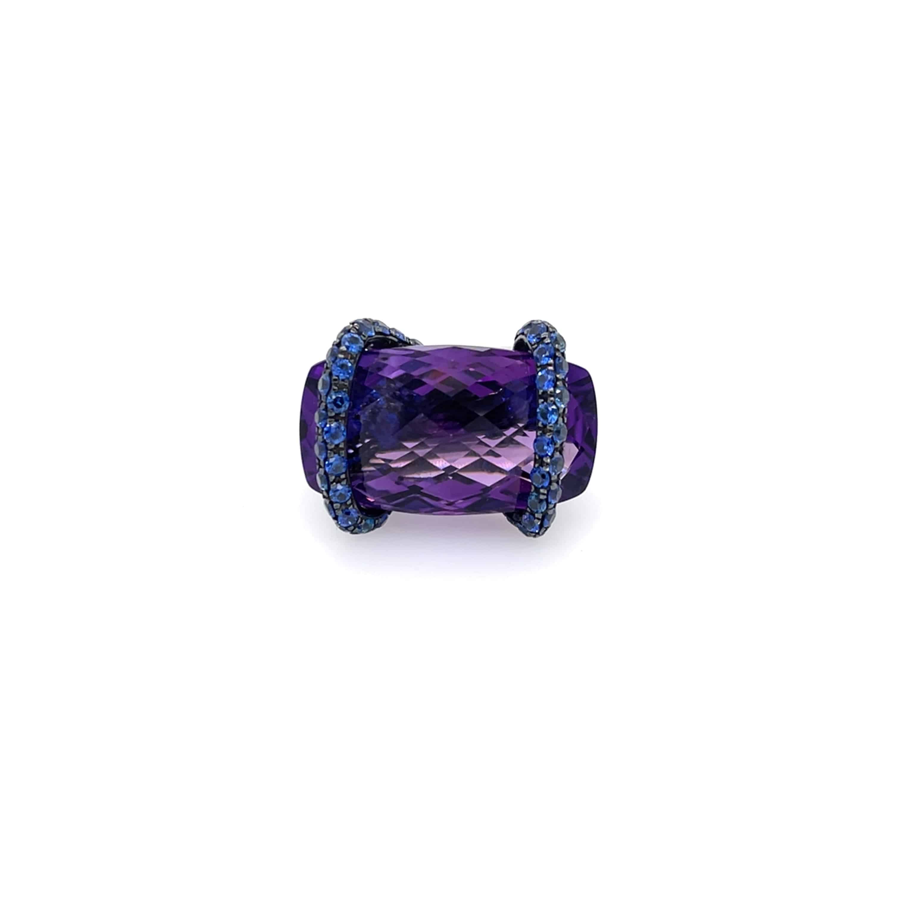 Amethyst & Sapphire Ring - K.S. Sze & Sons