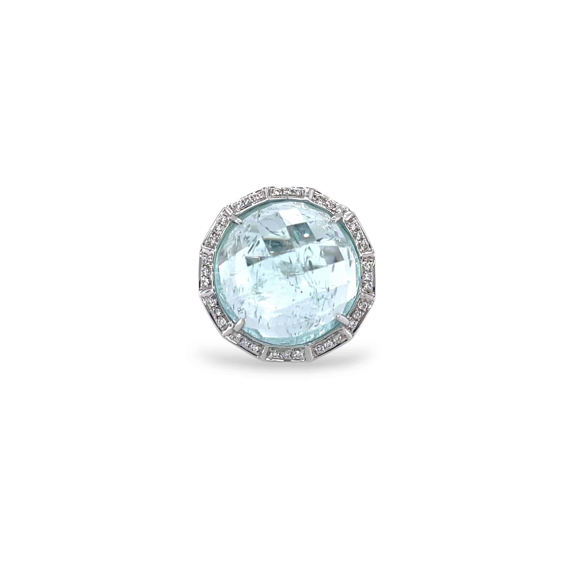 Aquamarine & Diamond Ring - K.S. Sze & Sons