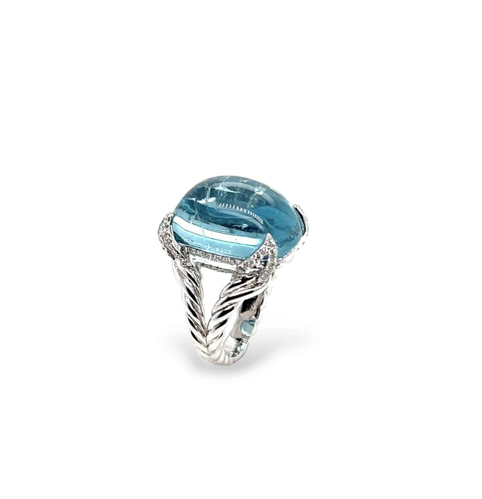 Aquamarine & Diamond Ring - K.S. Sze & Sons