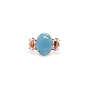 Aquamarine, Kunzite & Brown Diamond Ring - K.S. Sze & Sons