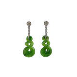 Aventurine & Diamond Earrings