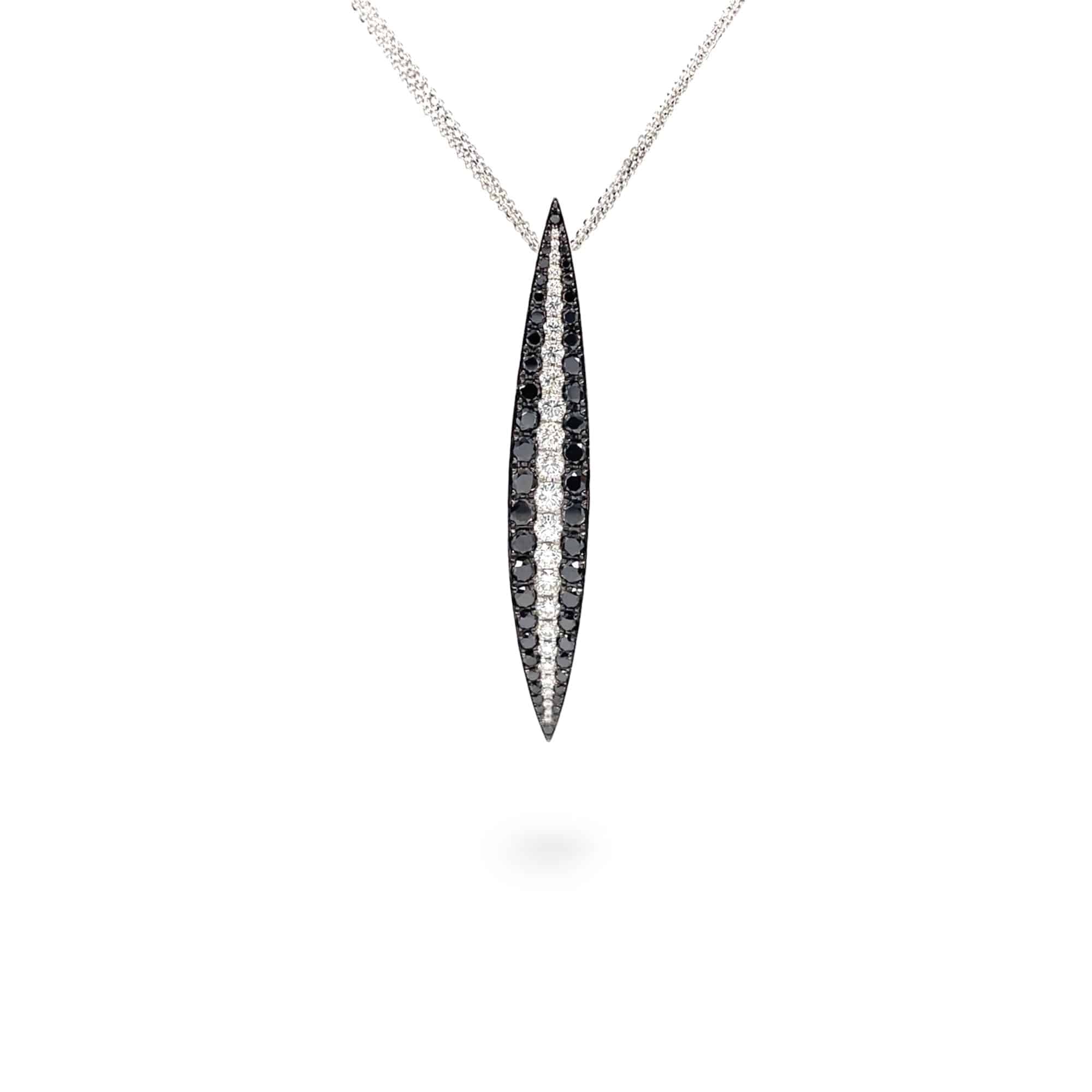 Black & White Dagger Necklace - K.S. Sze & Sons