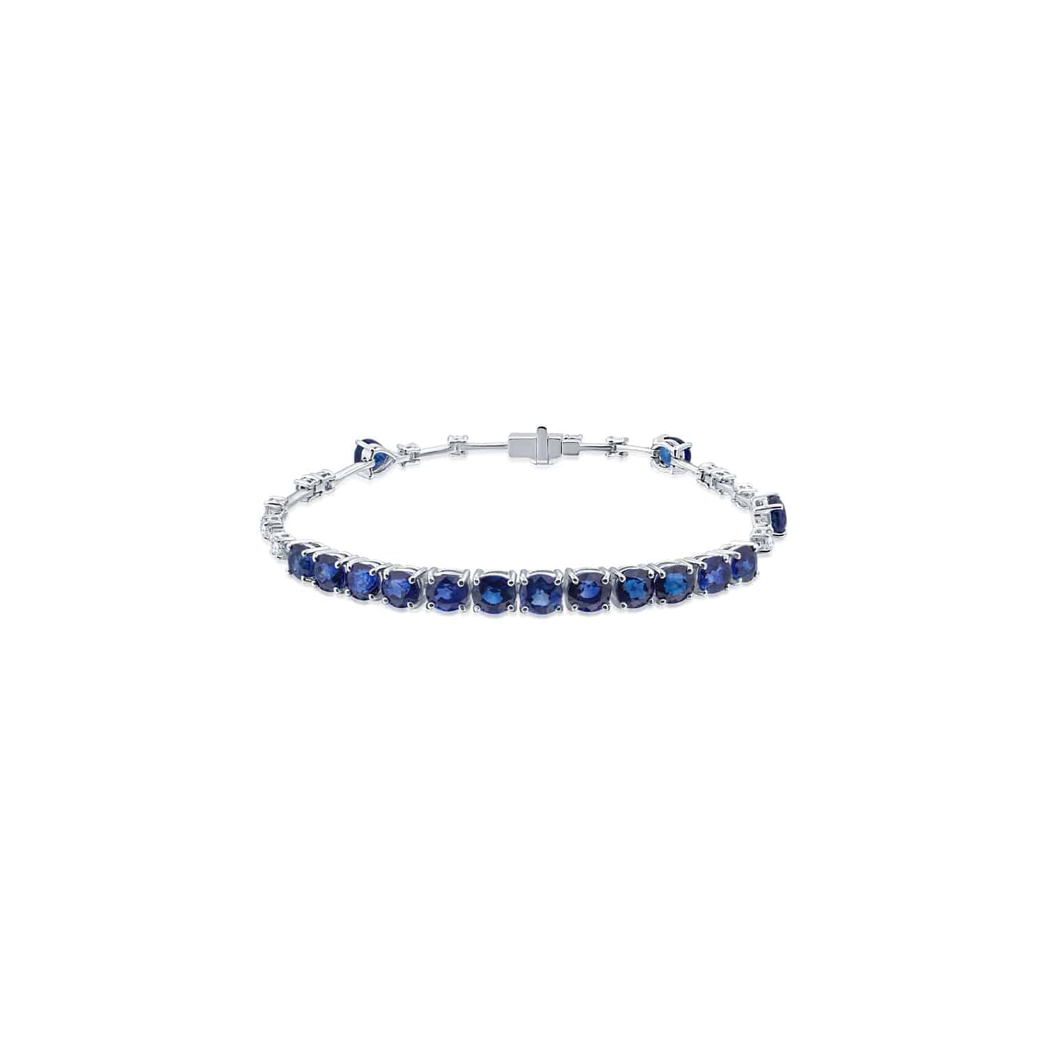 Blue Sapphire Diamond Bracelet