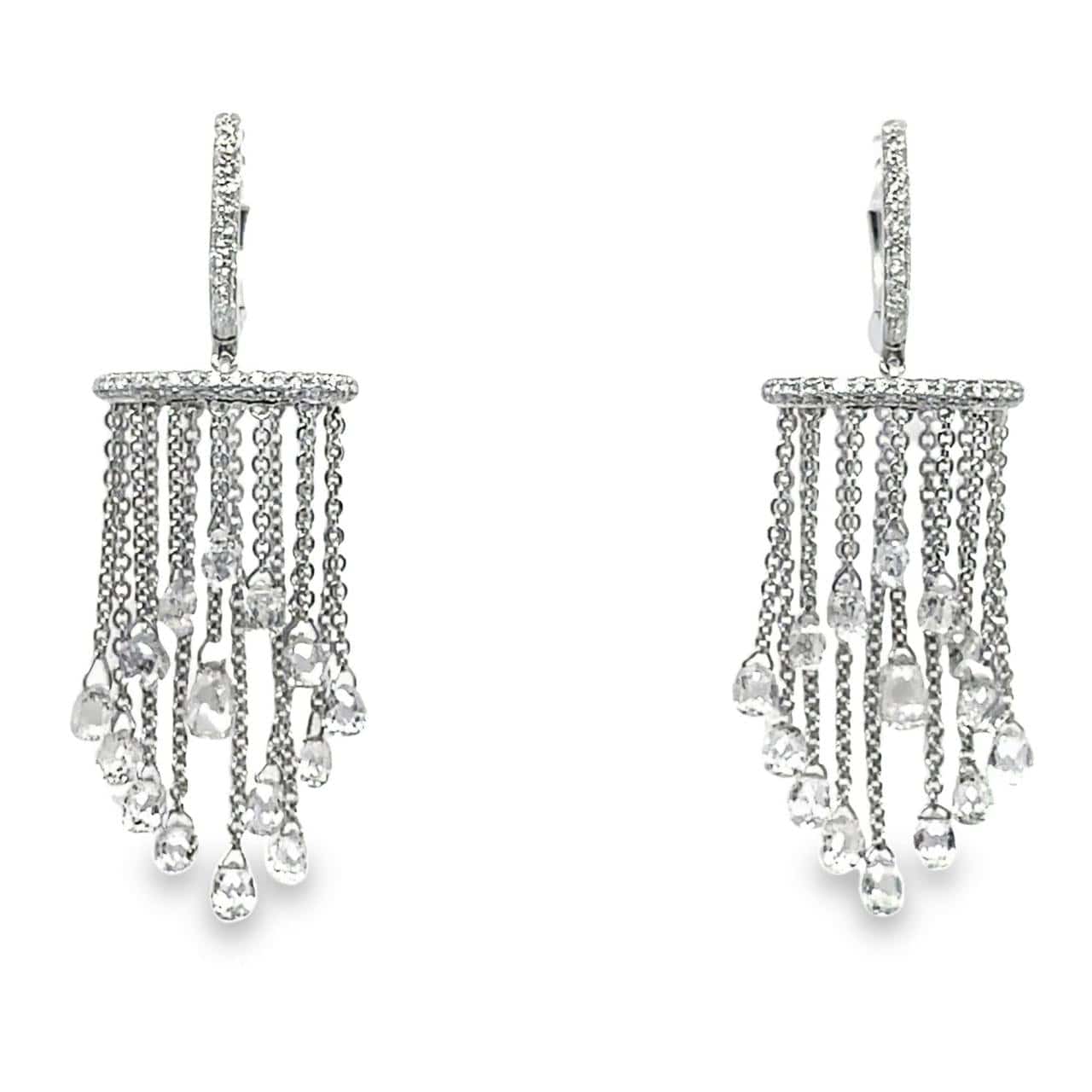 Briolette Diamond Dangling Earrings - K.S. Sze & Sons