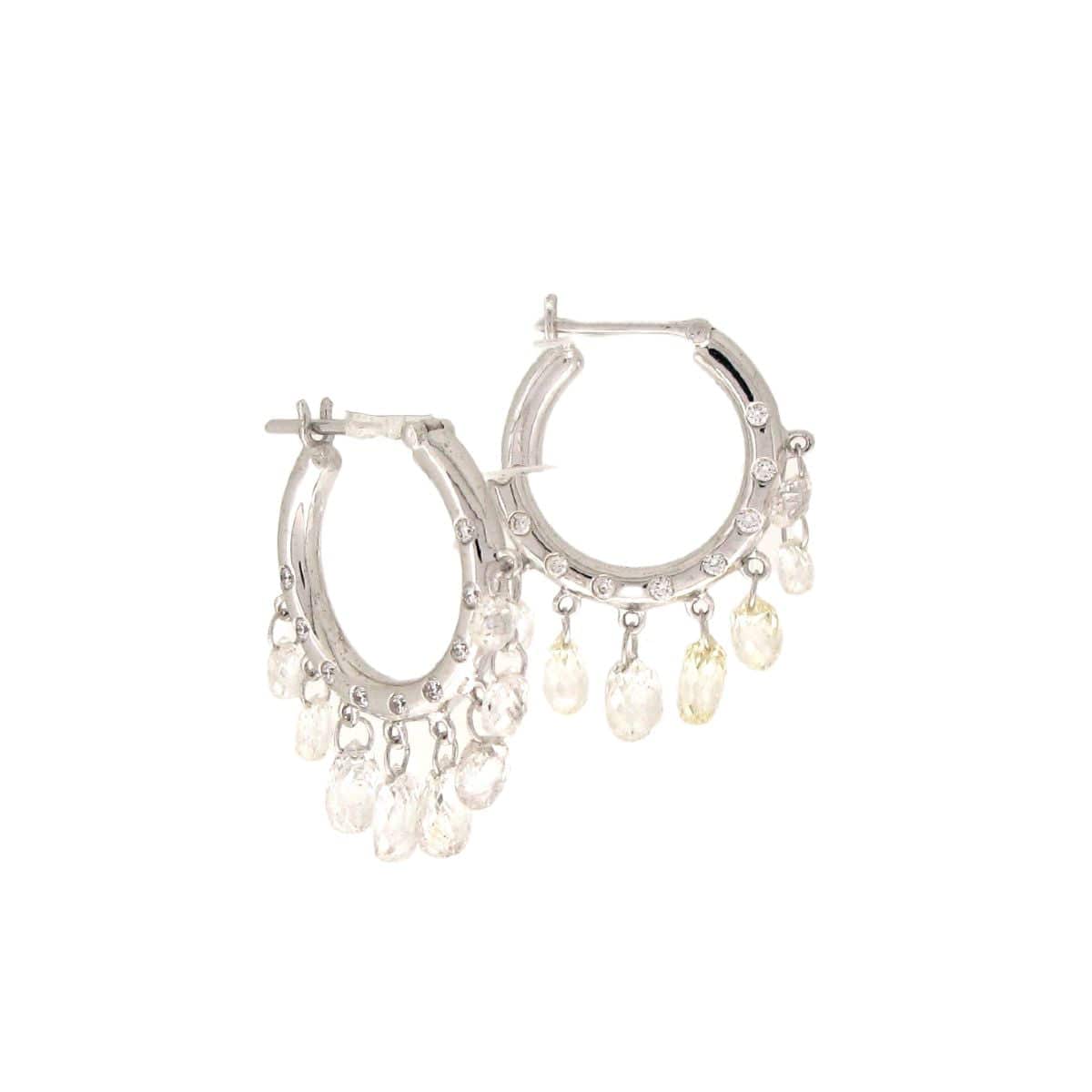 Briolette Diamond Drop Earrings