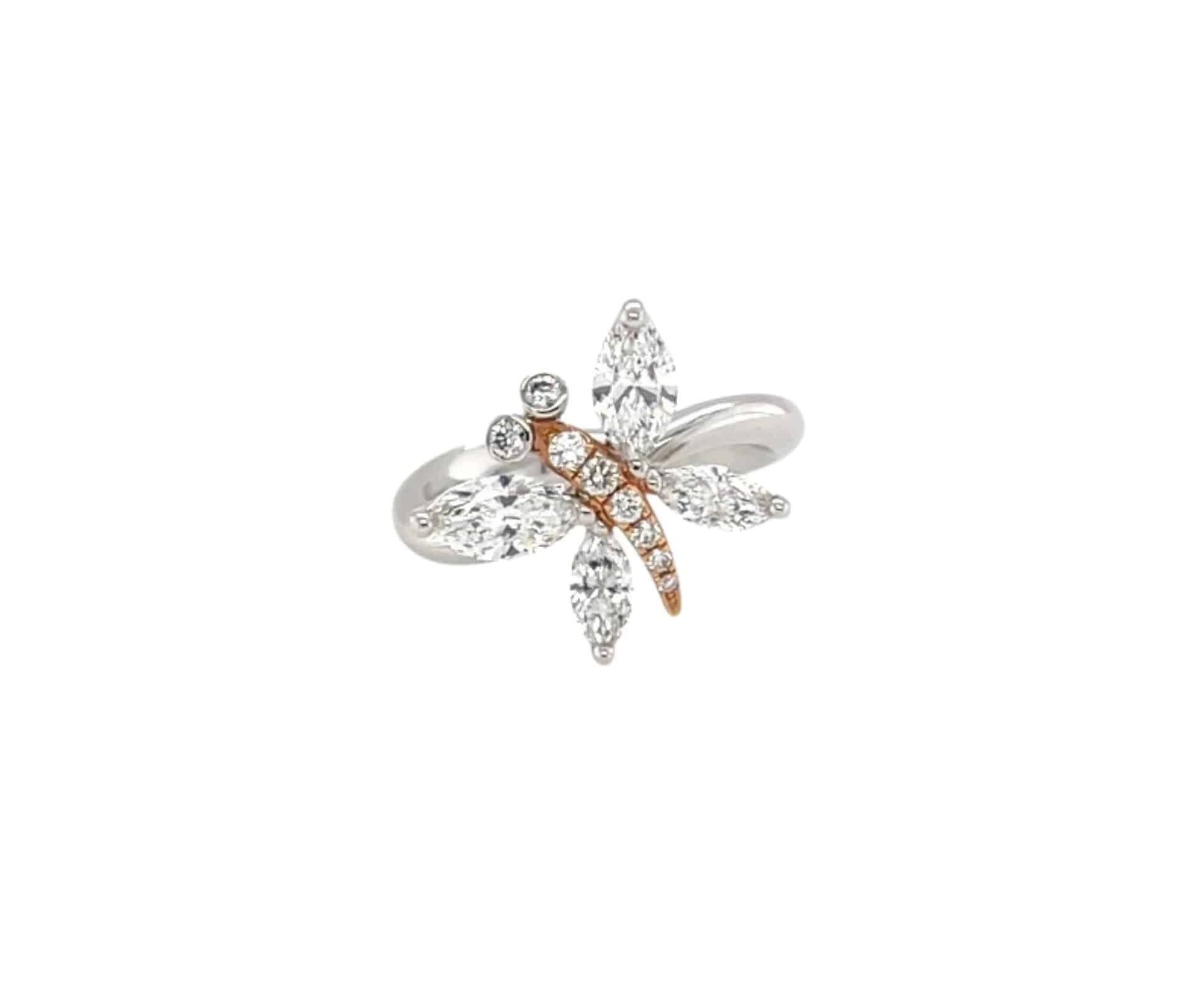 Butterfly Diamond Ring - K.S. Sze & Sons