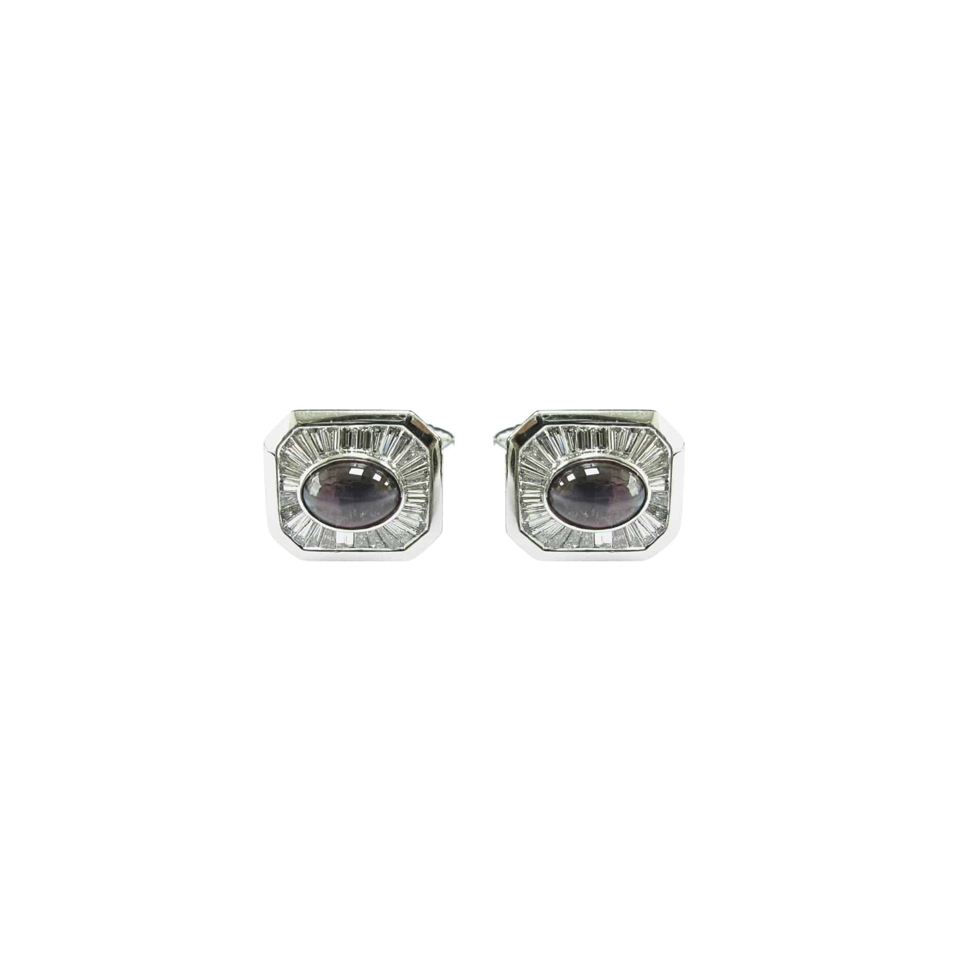 Cat's Eye Color Change Alexandrite Cufflinks