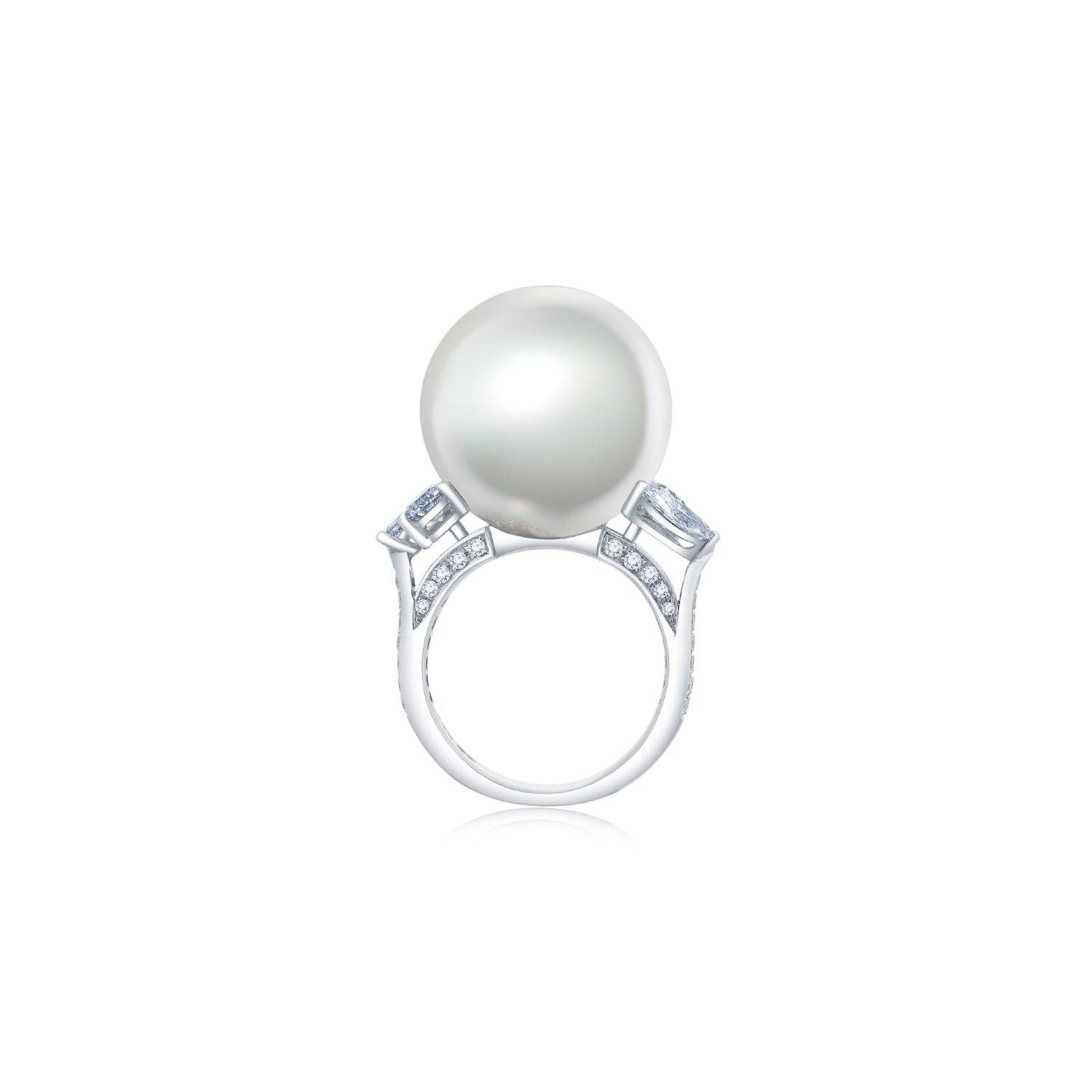 Celestial White South Sea Pearl Ring - K.S. Sze & Sons