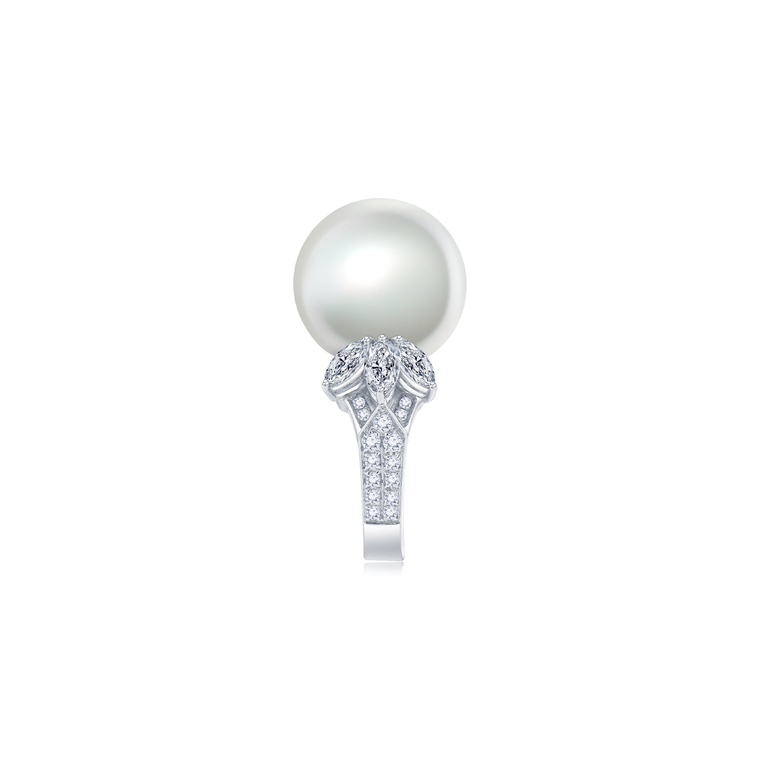 Celestial White South Sea Pearl Ring - K.S. Sze & Sons