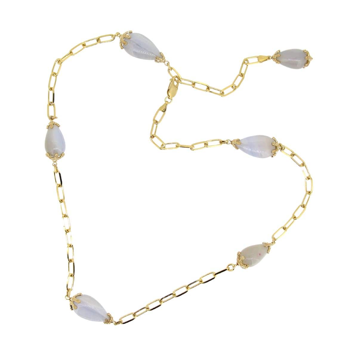 Chalcedony Gold Necklace - K.S. Sze & Sons