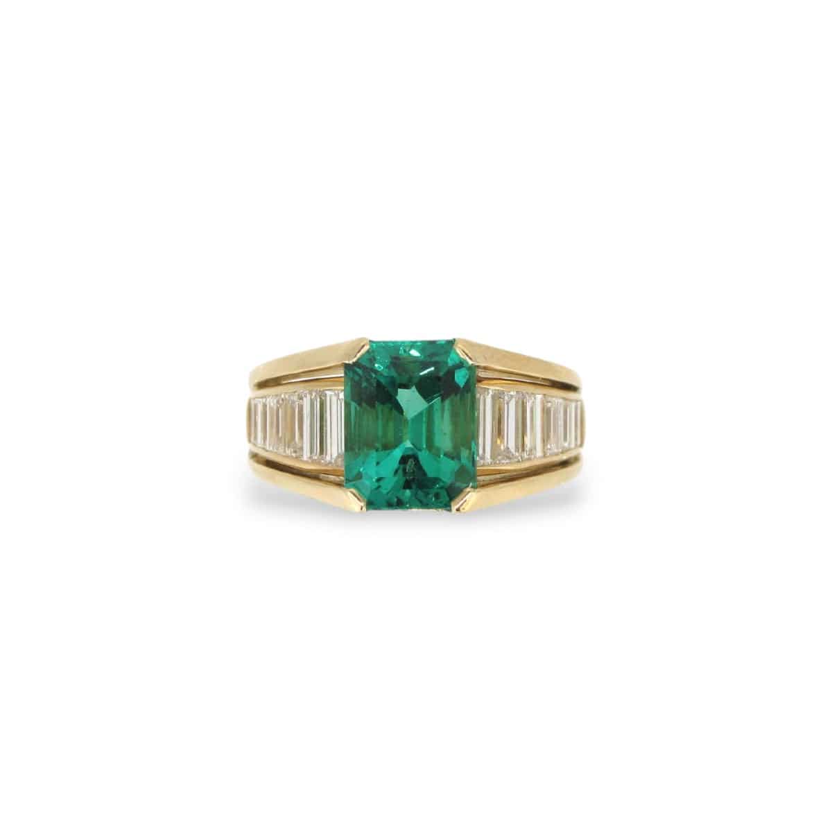 Colombian Emerald & Diamond Ring