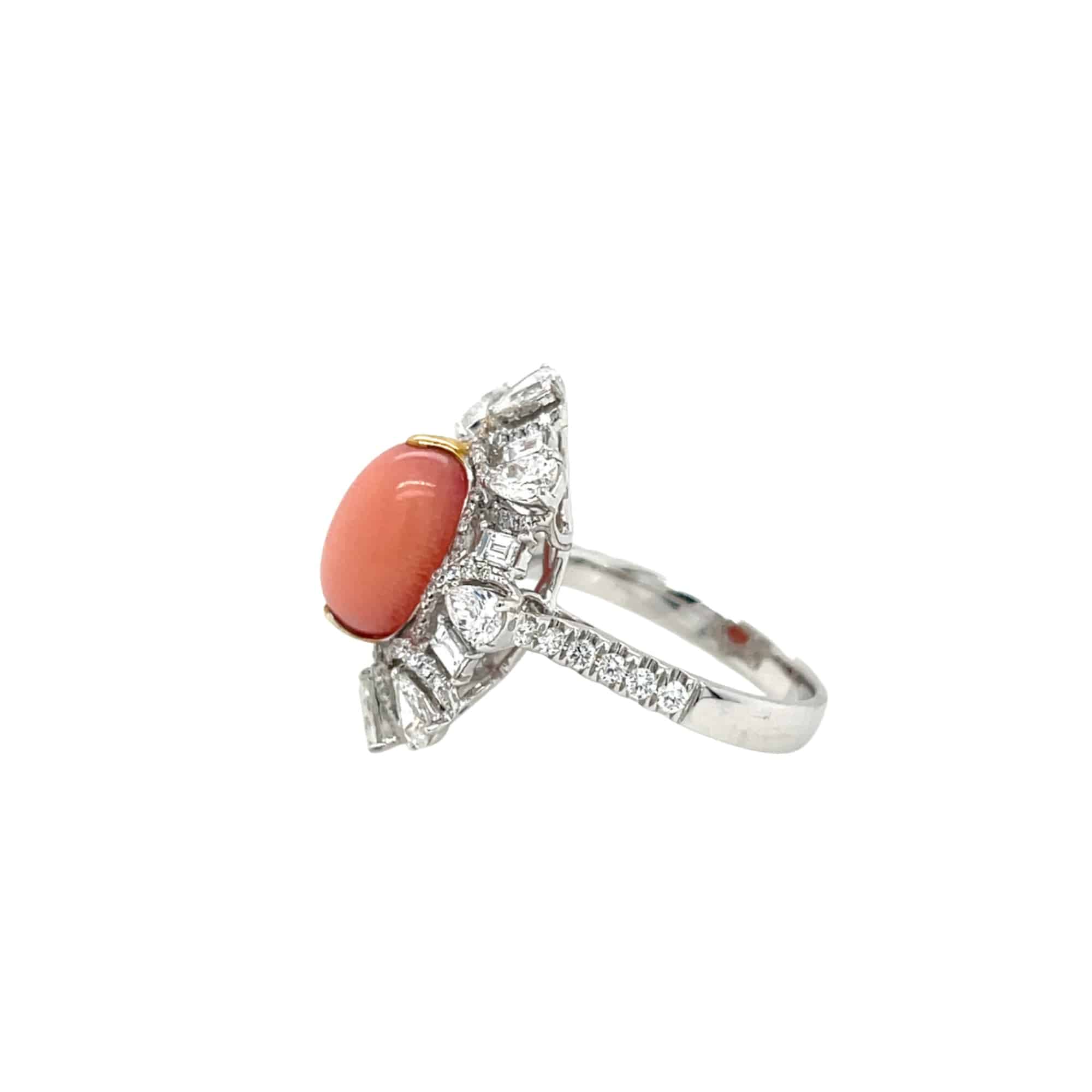 Conch Pearl & Diamond Ring - K.S. Sze & Sons