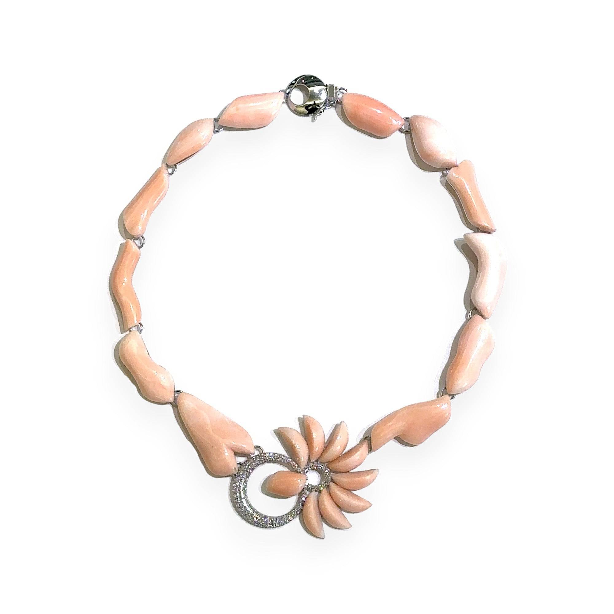 Coral & Diamond Necklace - K.S. Sze & Sons