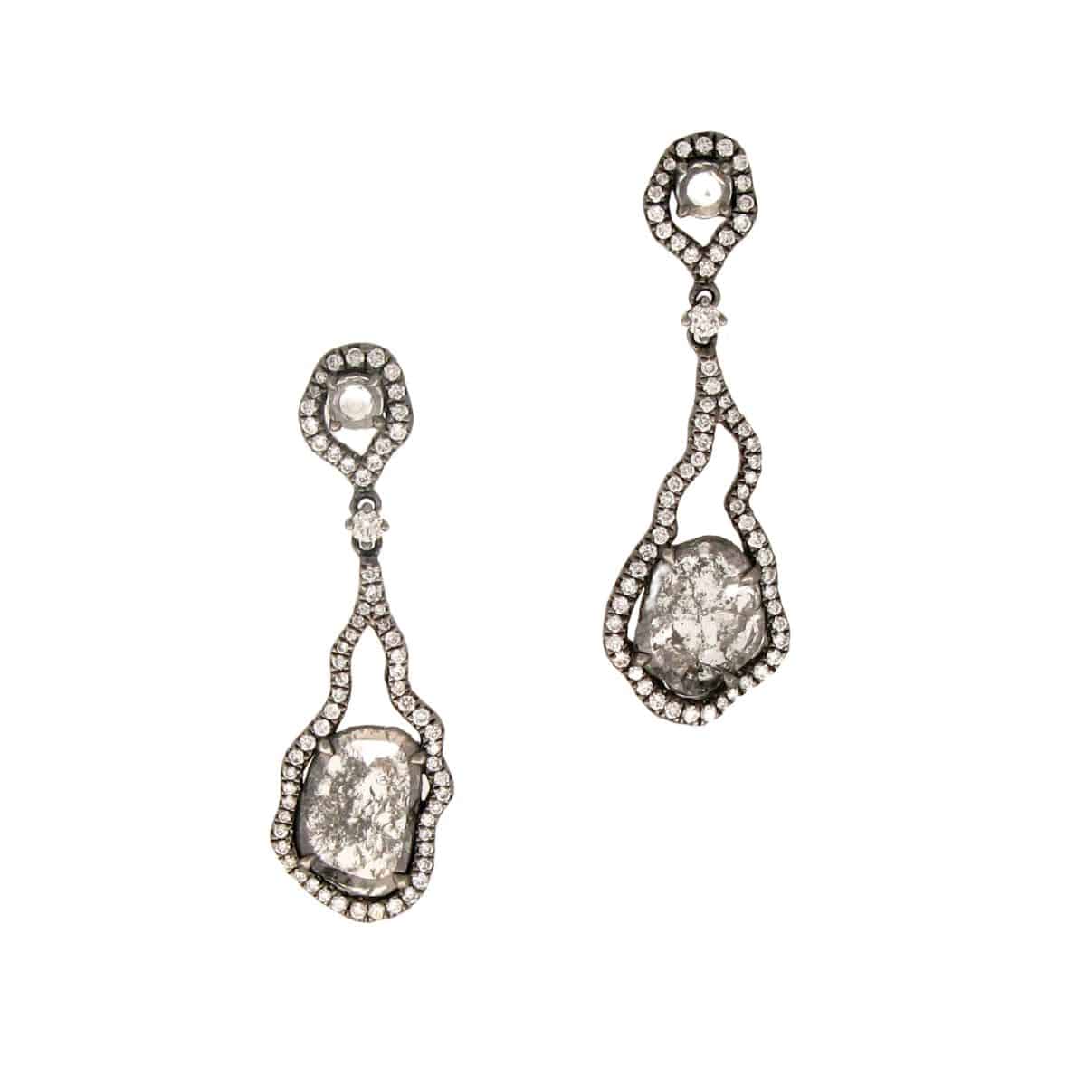 Diamond Dangling Earrings - K.S. Sze & Sons