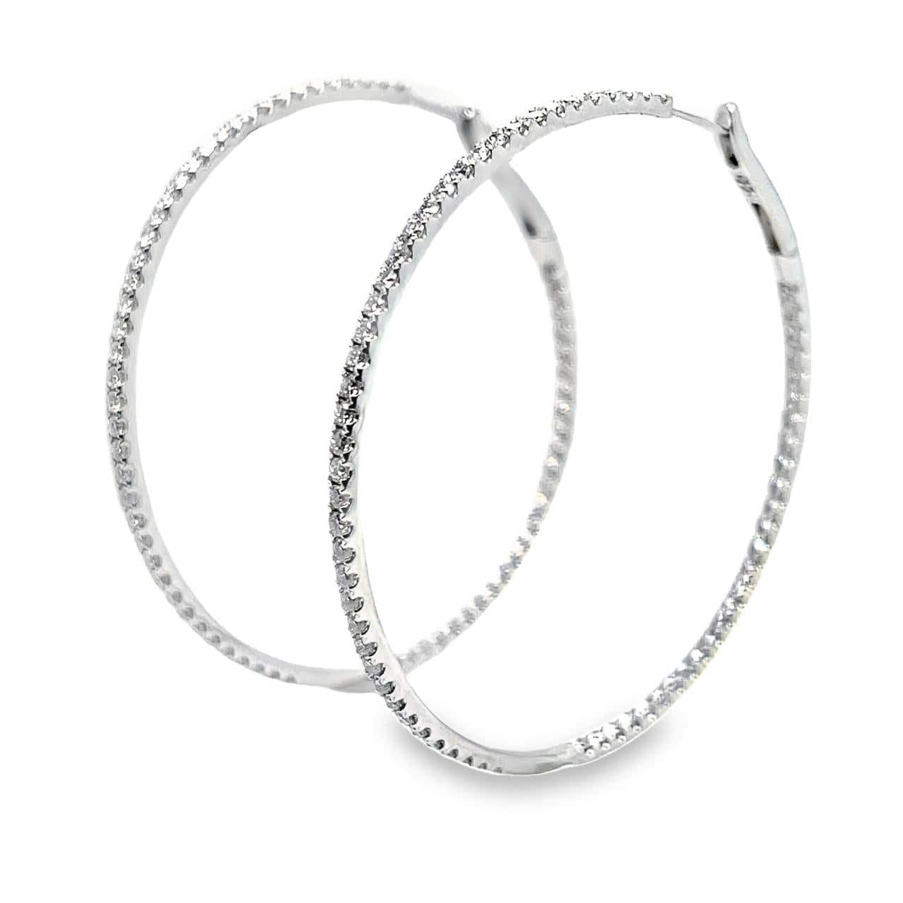 Diamond Hoop Earrings - K.S. Sze & Sons