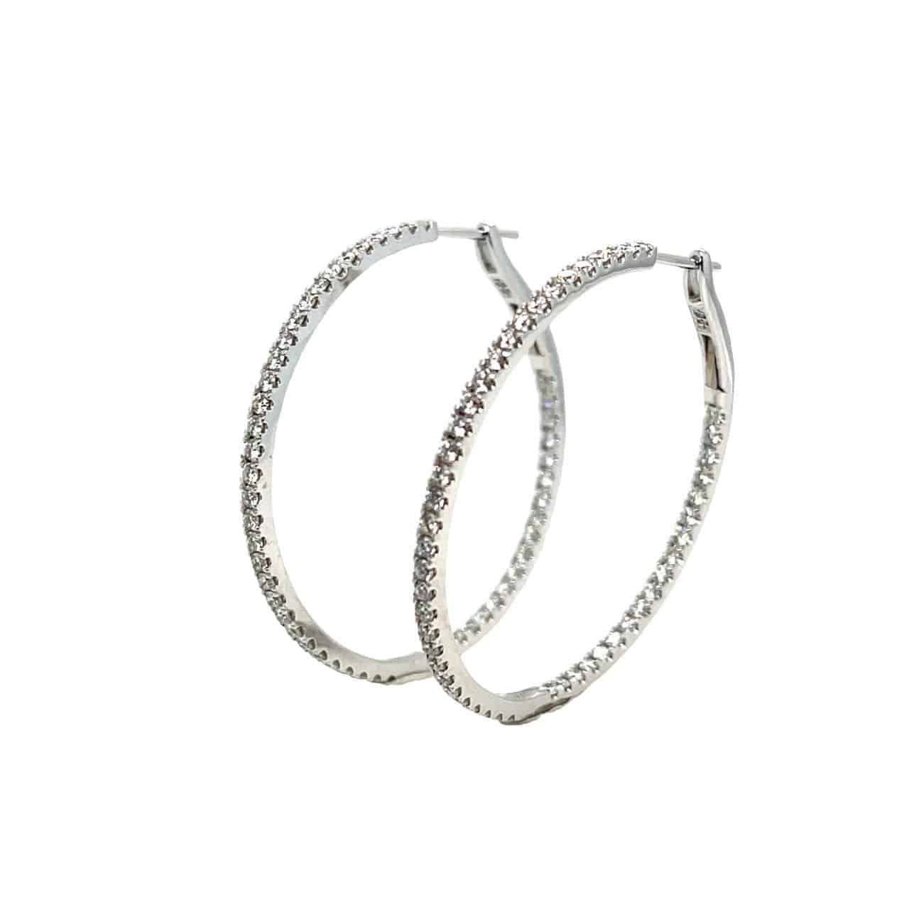 Diamond Hoop Earrings - K.S. Sze & Sons