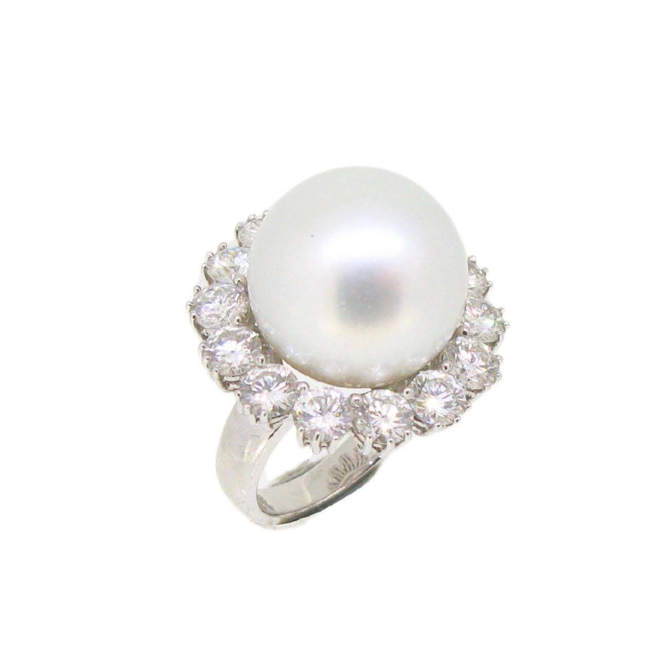 South Sea Pearl & Diamond Ring - K.S. Sze & Sons