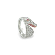 Diamond & Pink Sapphire Rabbit Ring - K.S. Sze & Sons