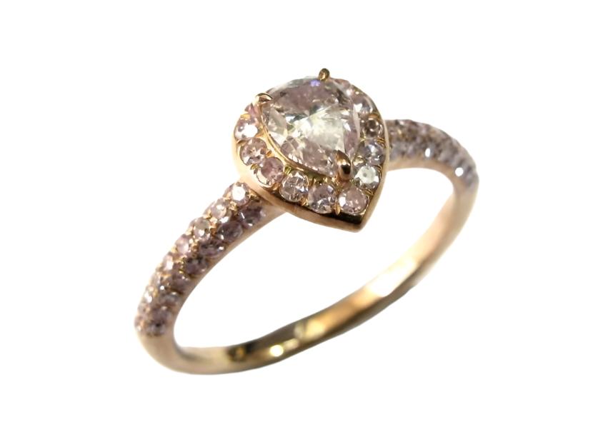 Fancy Pink-Purple Diamond Ring (GIA Certificate)