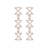 Drop Earrings In Rose Gold With Diamonds