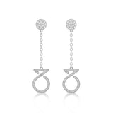 Drop Earrings In White Gold With Diamonds