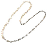 Duality Silver Chain With Akoya Pearls