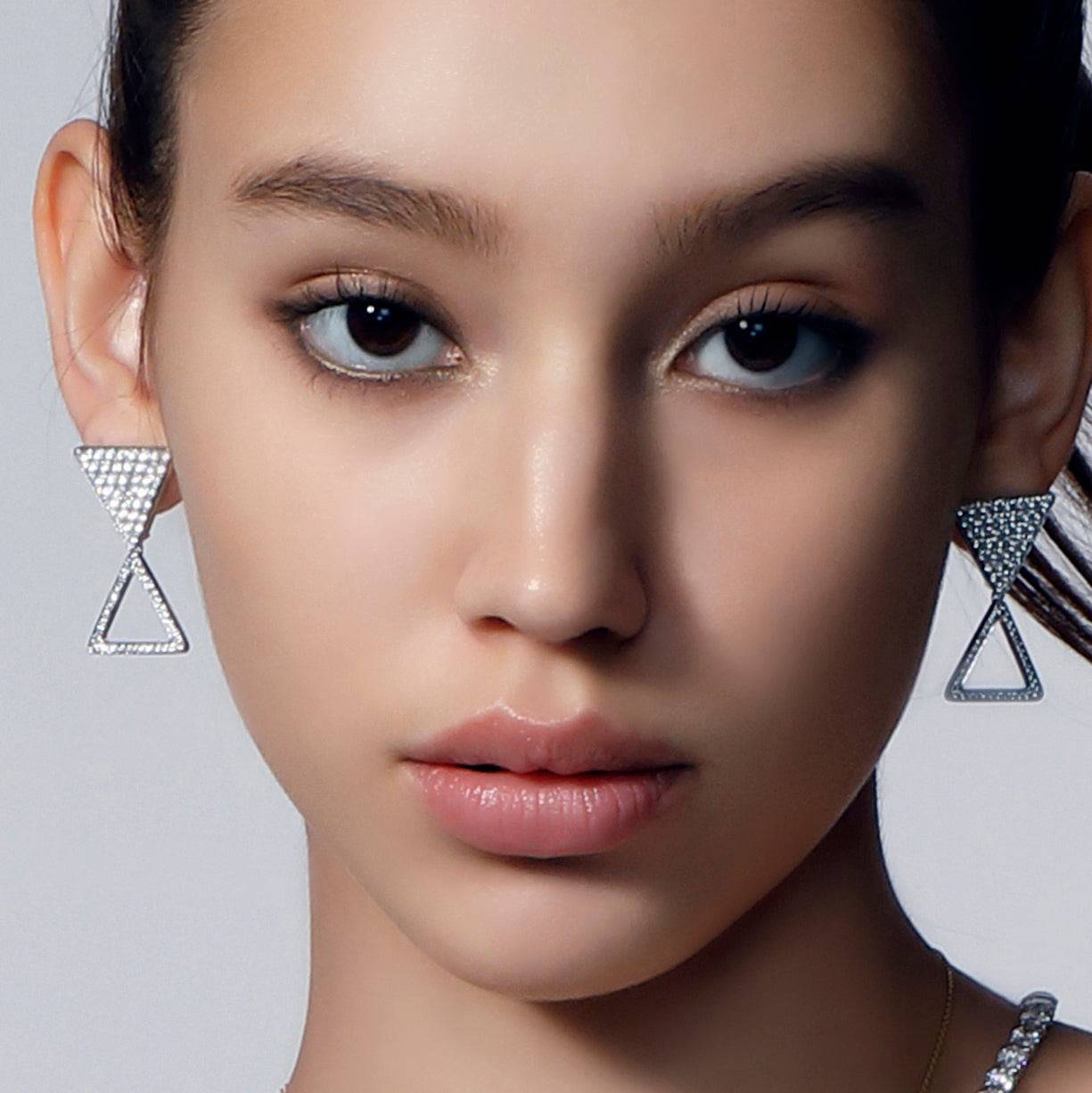 Duo Earrings In Rose Gold With Diamonds - K.S. Sze & Sons