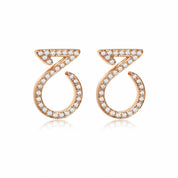 Ear Studs In 18K Gold With Diamonds