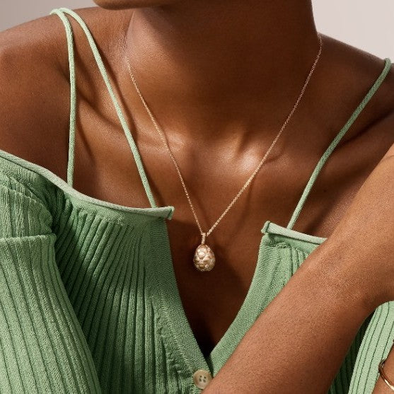 FABERGE Brushed Egg Pendant - K.S. Sze & Sons