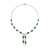 Emerald & Diamond Necklace (Guild & CGL Certificate)