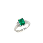 Emerald & Diamond Ring (GRS Certificate)