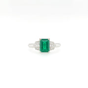 Emerald & Diamond Ring (GRS Certificate)