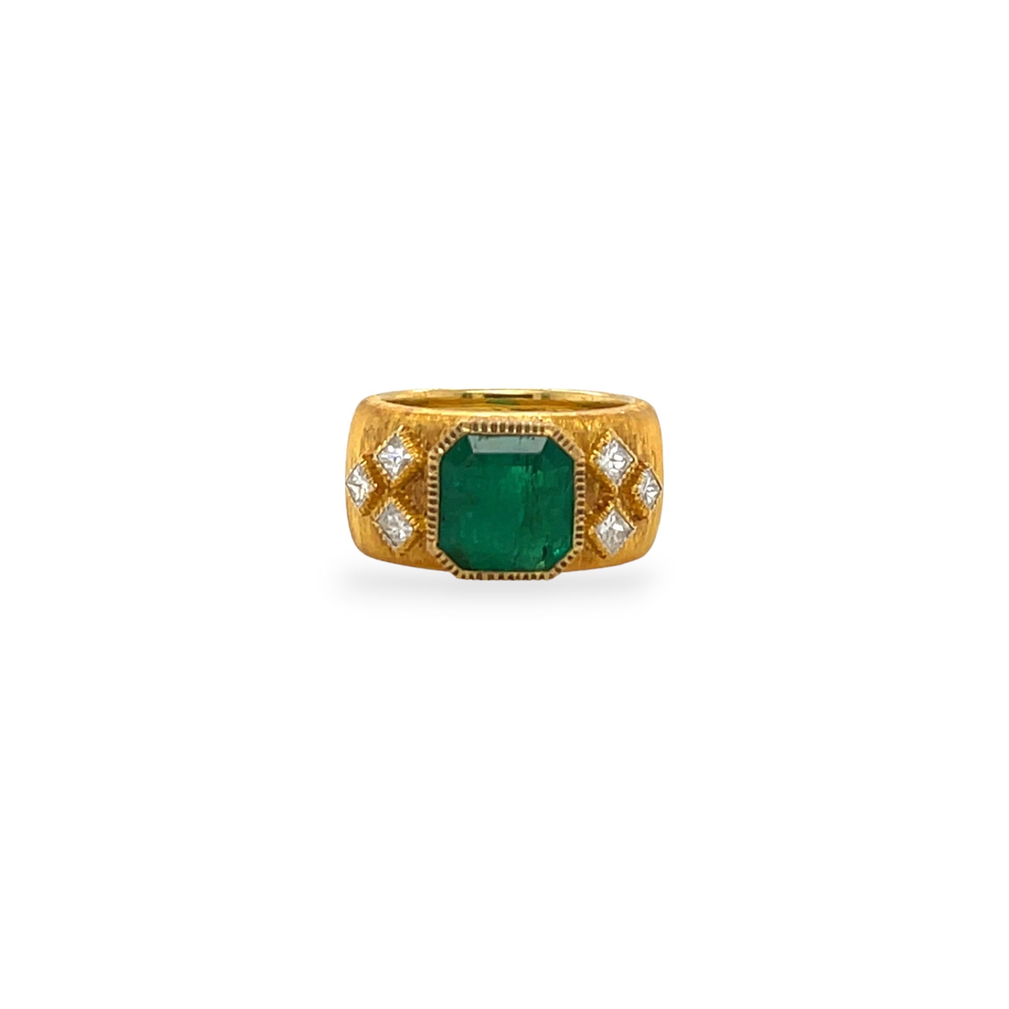 Emerald & Diamond Ring - K.S. Sze & Sons