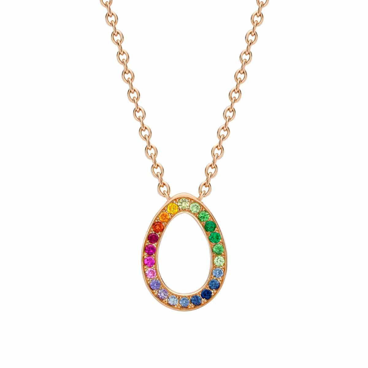 FABERGE Colours of Love Sasha Rainbow Egg Pendant - K.S. Sze & Sons