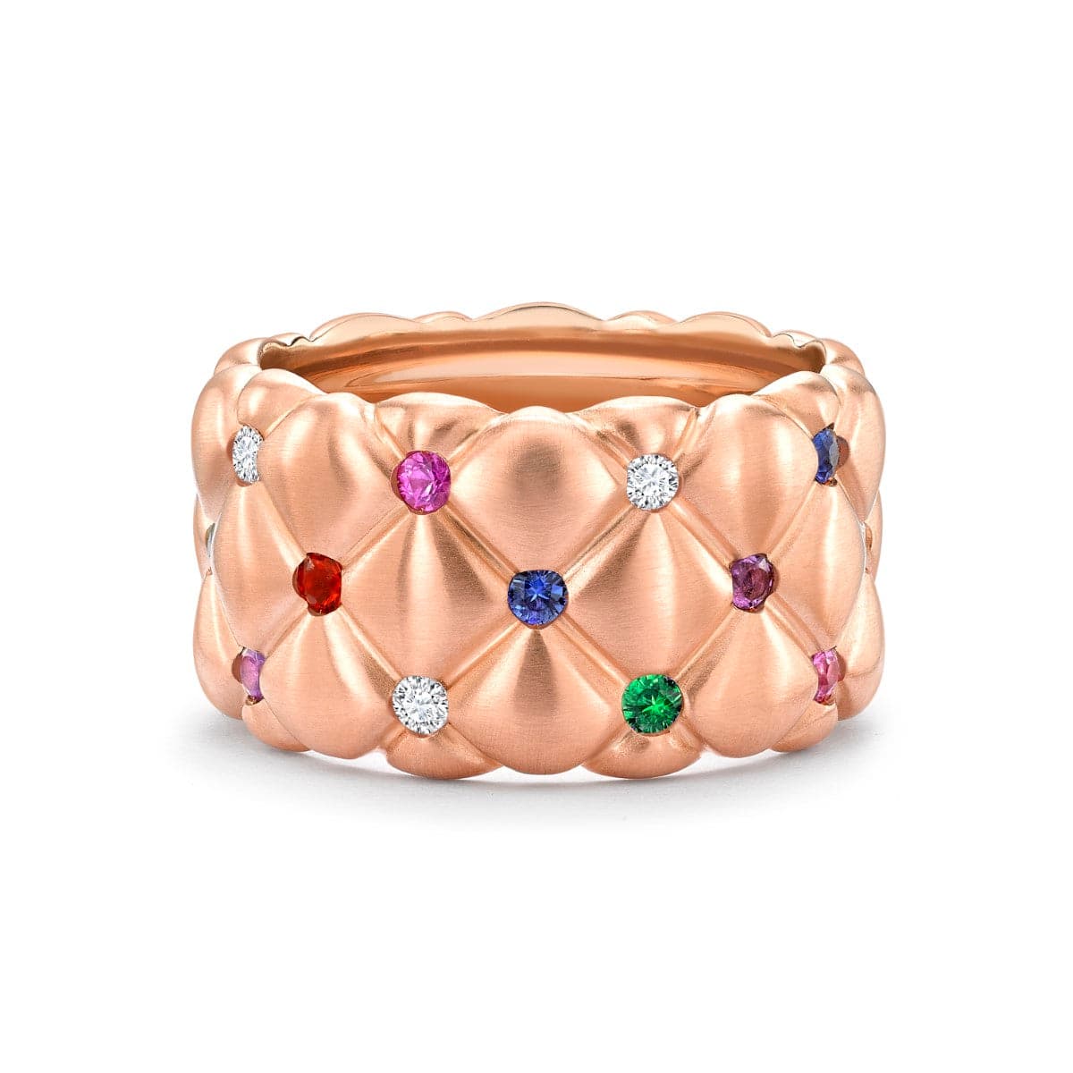 FABERGE Diamond & Multicolored Gemstones Ring - K.S. Sze & Sons