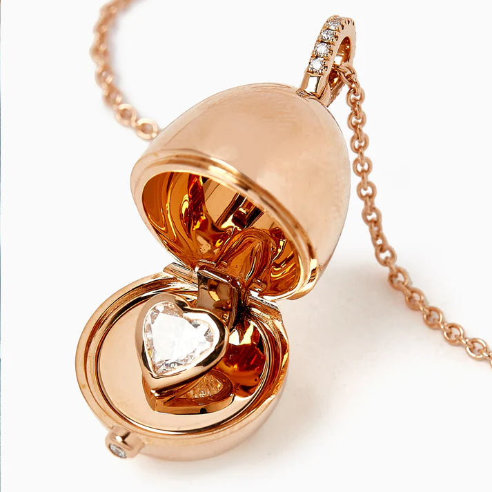 FABERGE Diamond Heart Surprise Locket - K.S. Sze & Sons