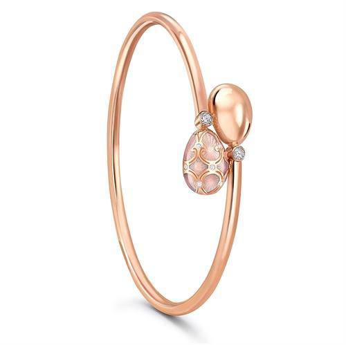 FABERGE Rose Gold Diamond & Enamel Bangle - K.S. Sze & Sons