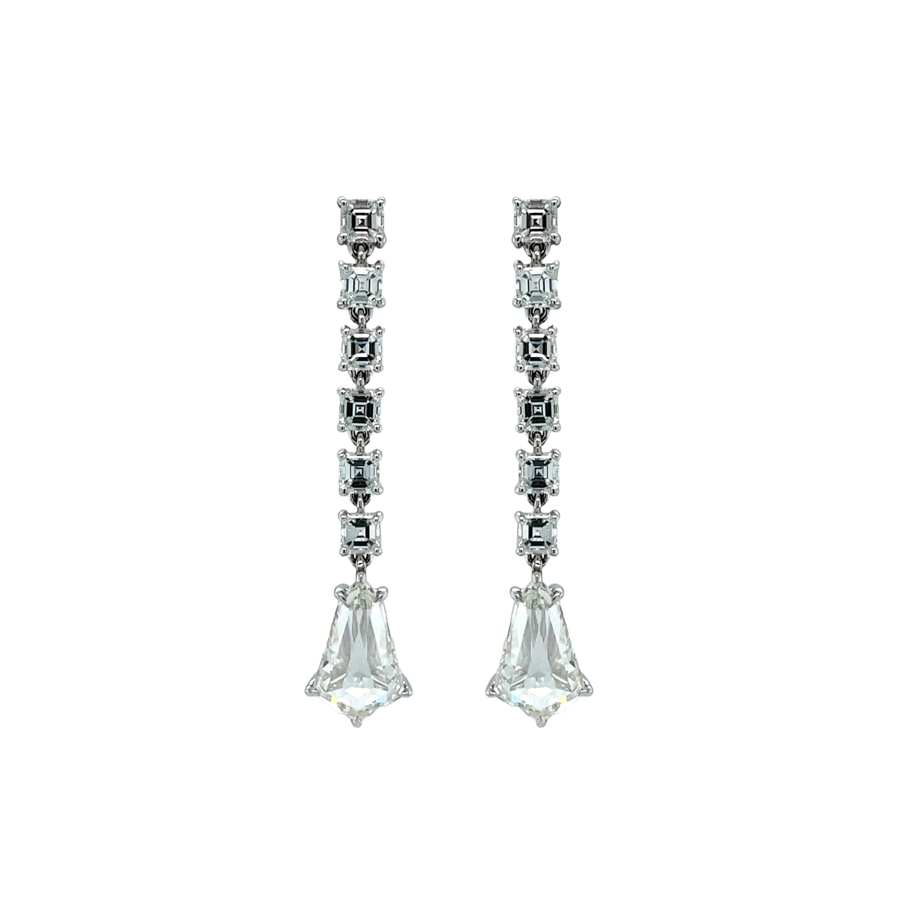 Fancy Shaped Diamond Earrings