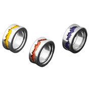 Fission Enamel - Ring in Silver with Colored Enamel - K.S. Sze & Sons
