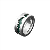 Fission Enamel - Ring in Silver with Colored Enamel - K.S. Sze & Sons