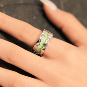 Fission Enamel - Ring in Silver with Colored Enamel - K.S. Sze & Sons