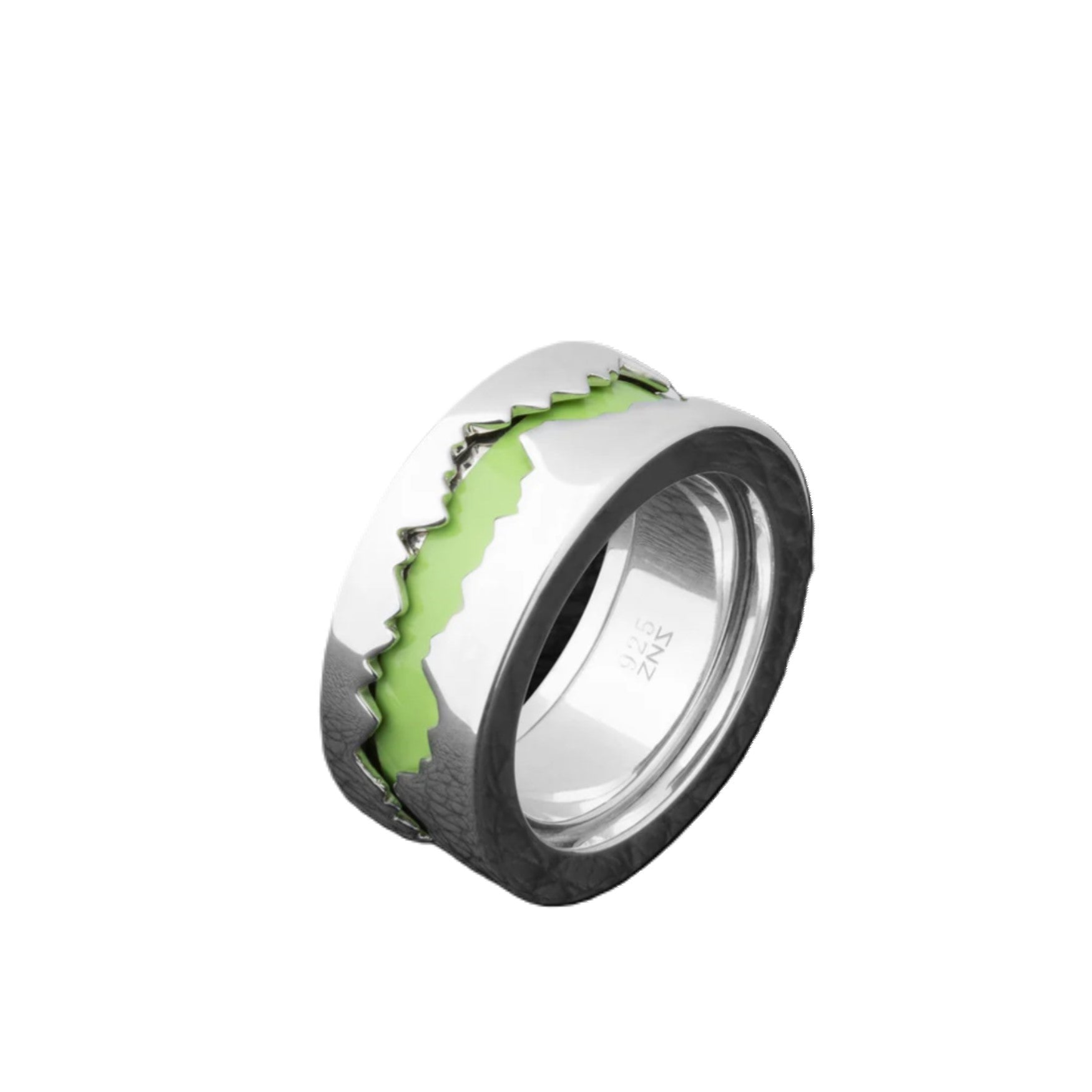 Fission Enamel - Ring in Silver with Colored Enamel - K.S. Sze & Sons