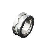 Fission Enamel - Ring in Silver with Colored Enamel - K.S. Sze & Sons