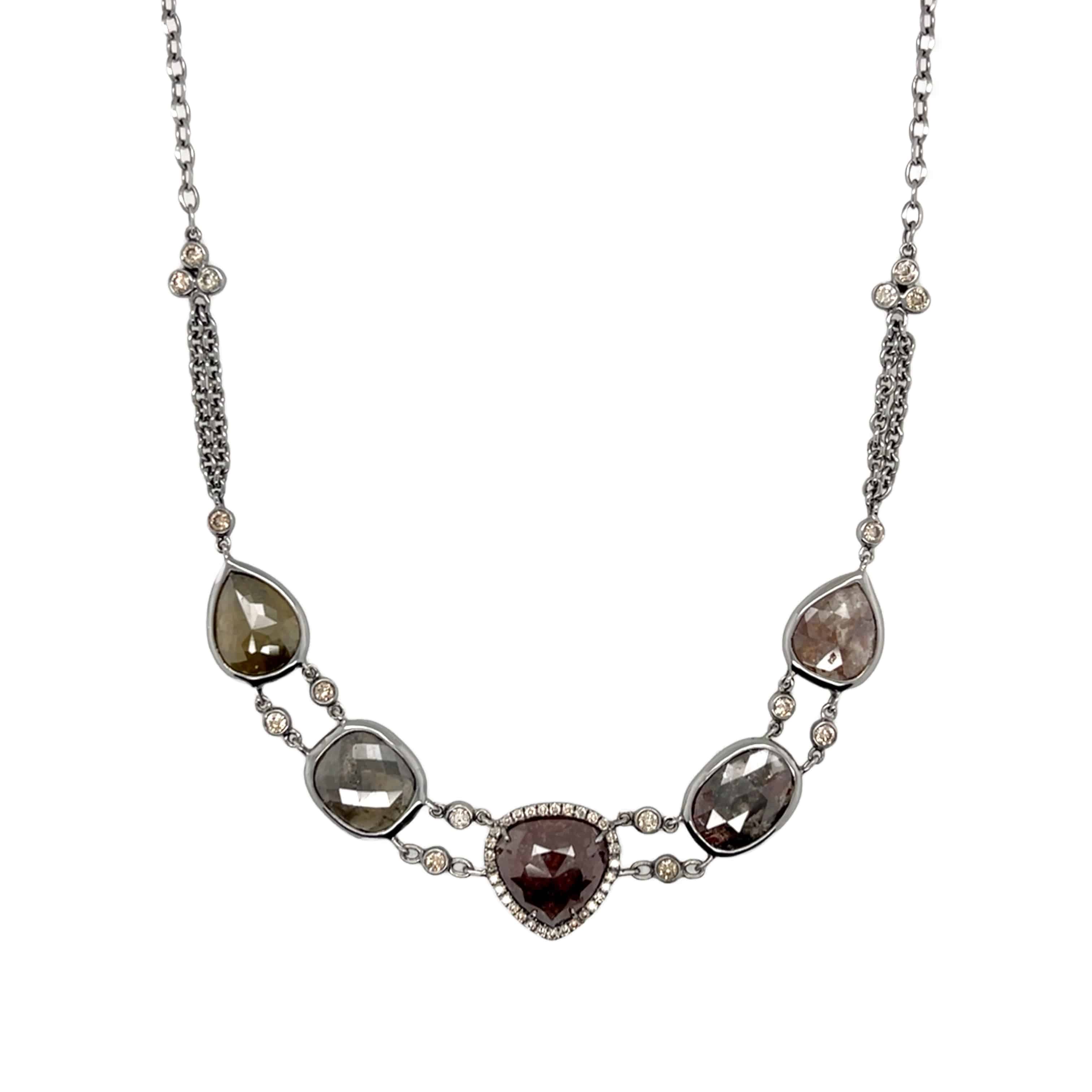 Flat Diamond Necklace - K.S. Sze & Sons