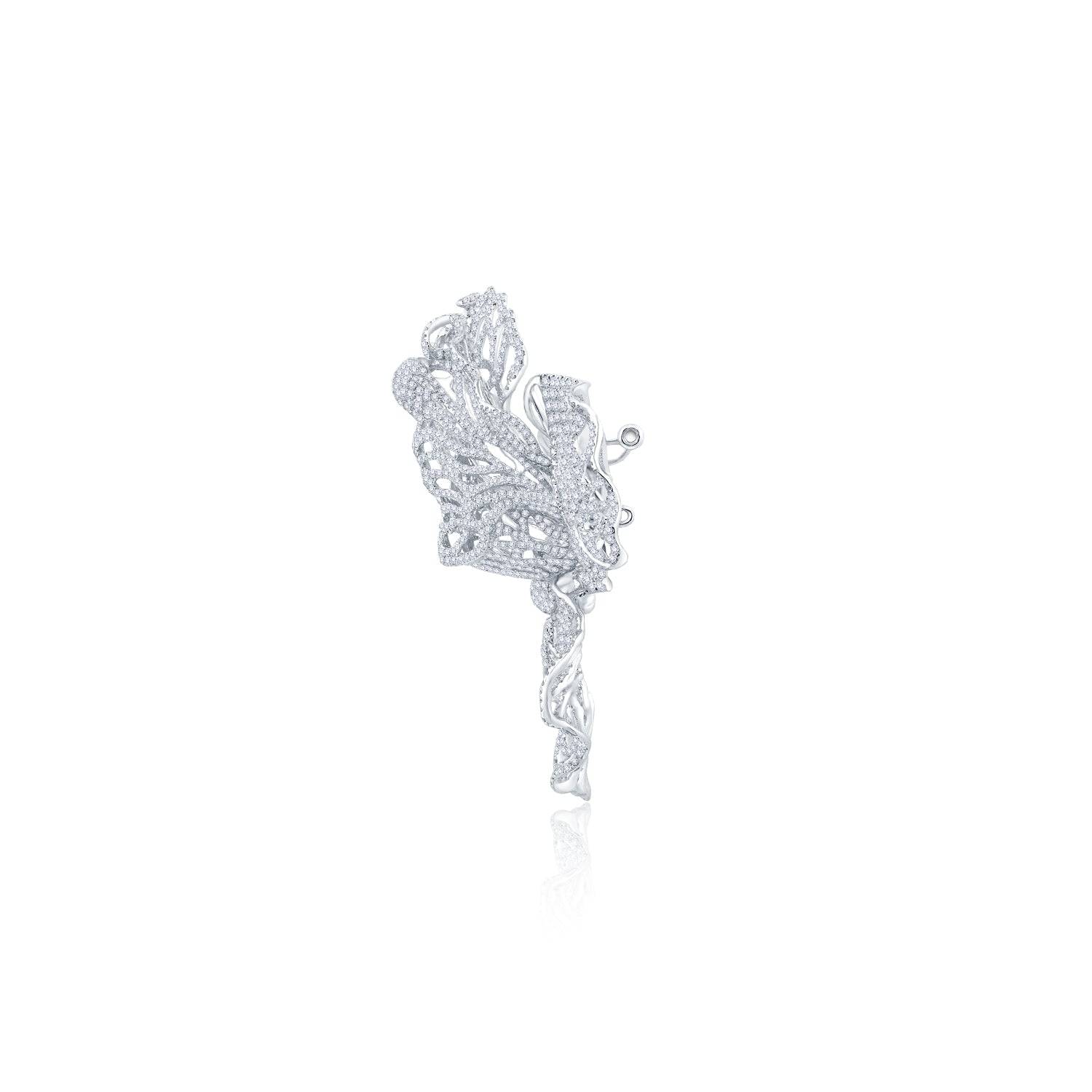 Floral Diamond Brooch - K.S. Sze & Sons