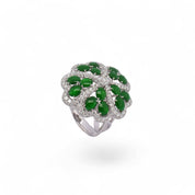 Floral Shape Jadeite Ring - K.S. Sze & Sons