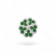 Floral Shape Jadeite Ring - K.S. Sze & Sons