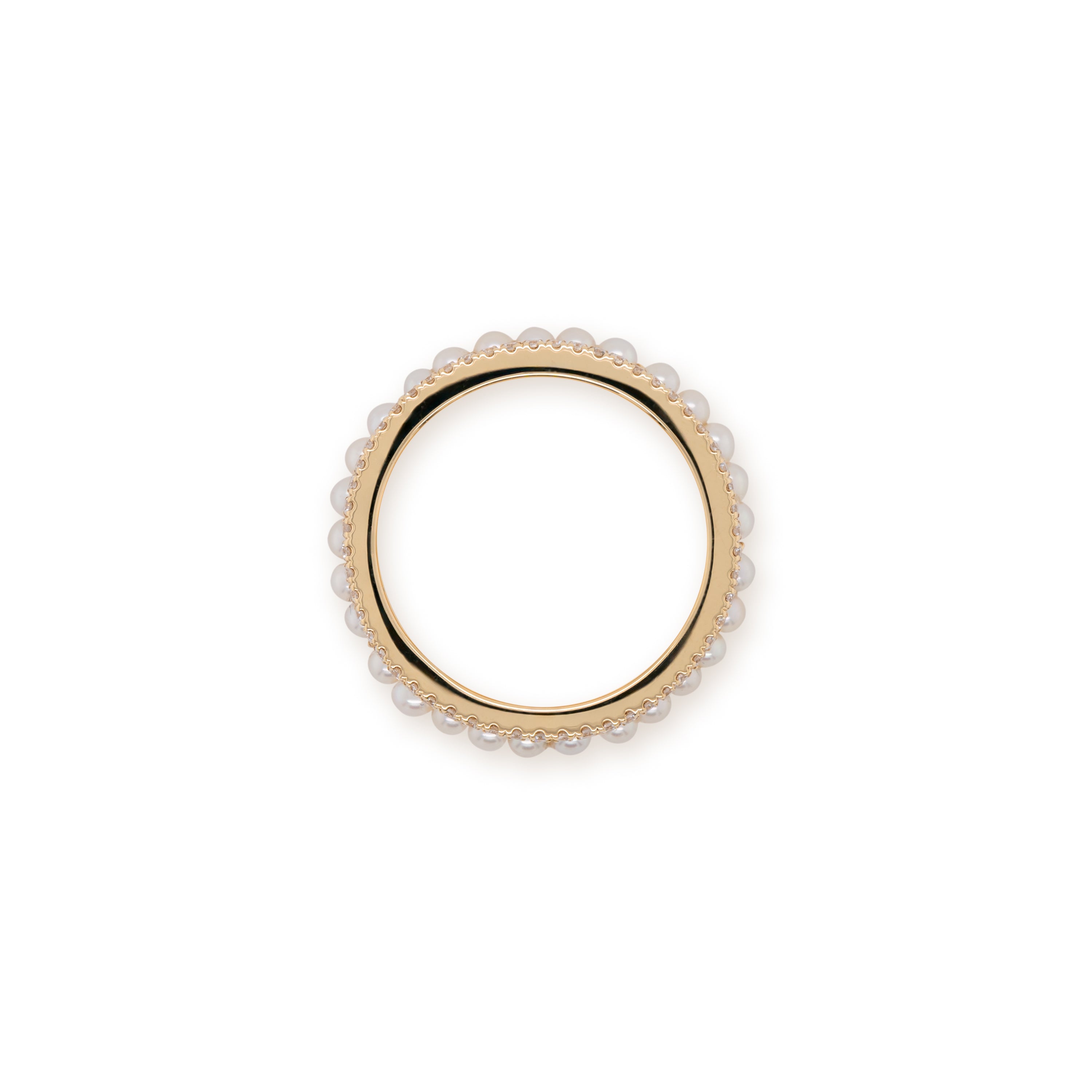 Yellow Gold Pearl Band - K.S. Sze & Sons