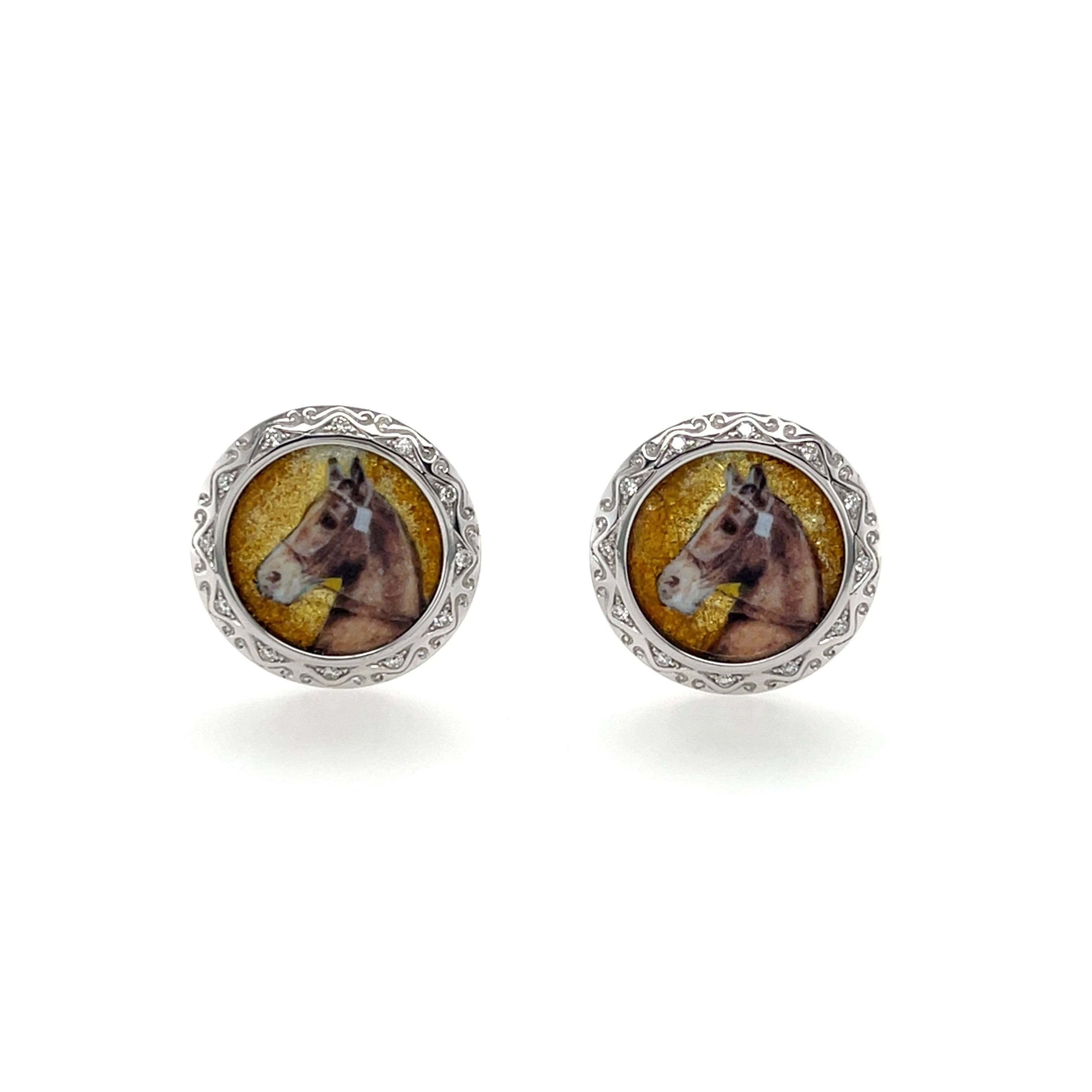 Gemstone & Diamond Cufflinks - K.S. Sze & Sons