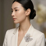 Floral Diamond Brooch - K.S. Sze & Sons